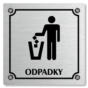 Odpadky, 80x80mm, stříbrná, Kansas